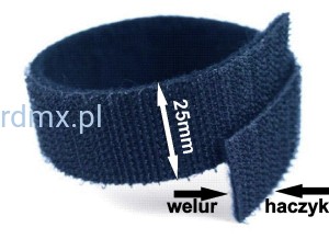 rzep dwustronny 25mm. 25mb.