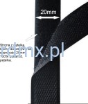 rzep pasmanteryjny, czarna pętelka 20mm/25mb