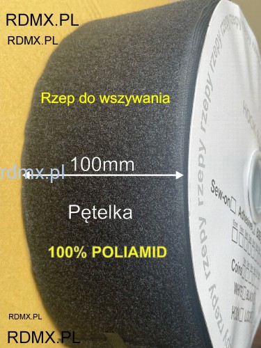 Rzep pętelka do wszywania 100mm