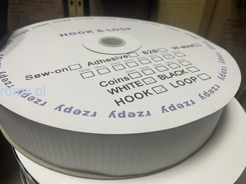 Rzep wgrzewany biały haczyk