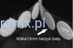 kółka 13mm z klejem haczyk biały (1500)